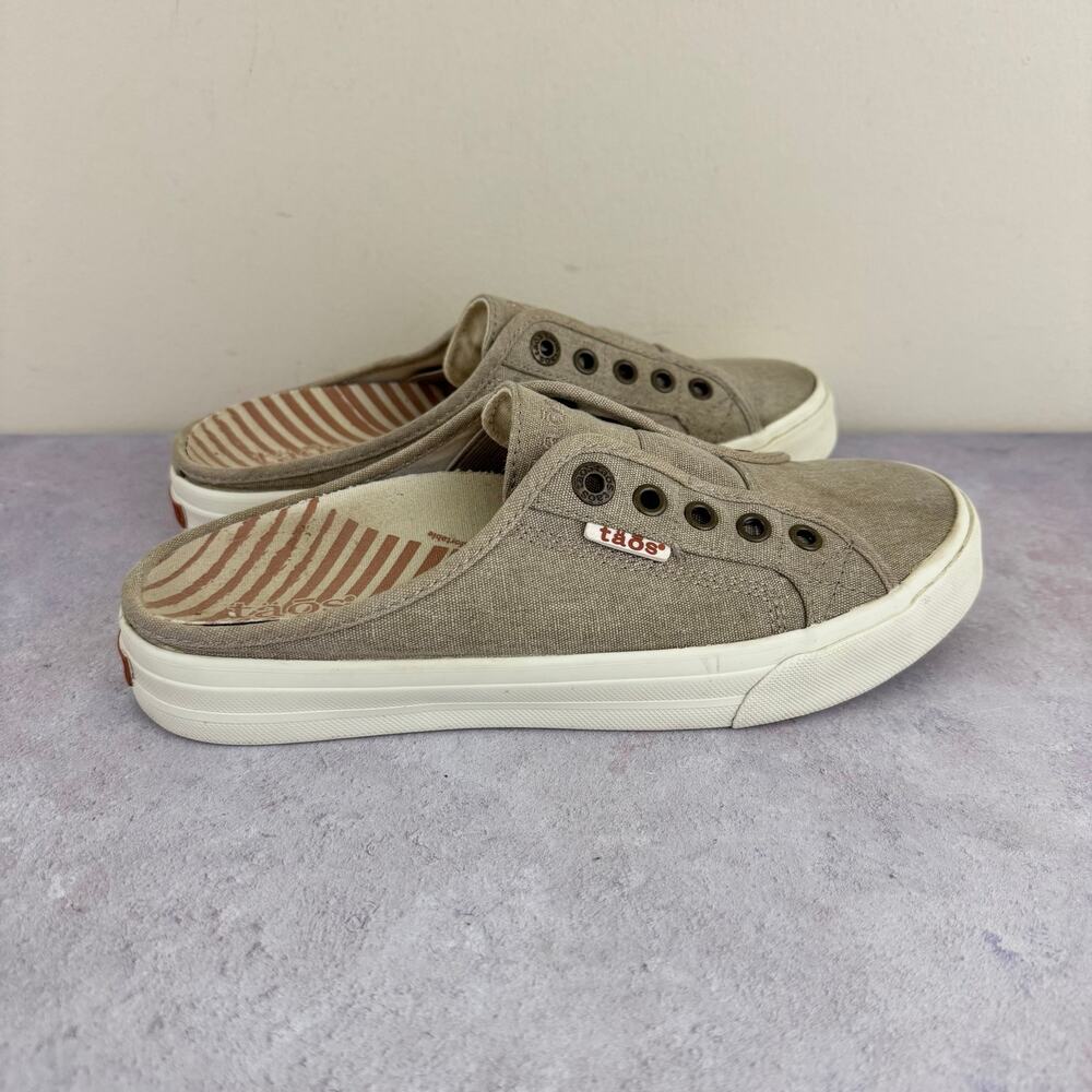 Taos Shoes Womens 7.5 EZ Soul Sneakers Slip On Canvas Comfort Arch Support Read - Picture 4 of 11